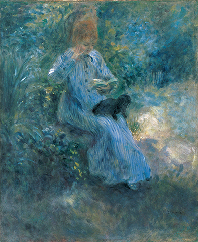 Femme au chien noir, 1874, Auguste Renoir