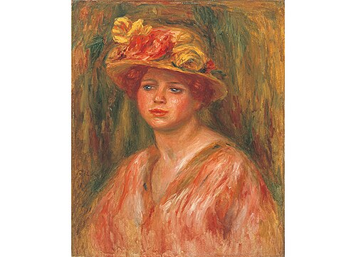 Buste de femme en corsage rouge, 1914, Auguste Renoir