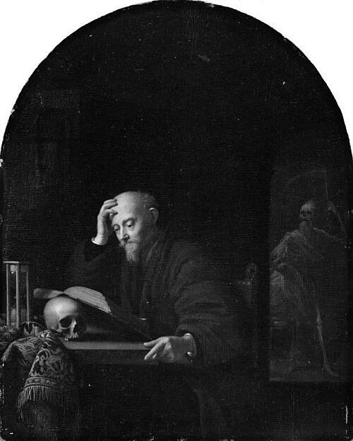 The Scholar and Death, 1675, Toussaint Gelton
