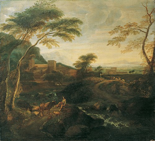 Landscape with Grazing Cattle, 1715, Josef Faistenberger