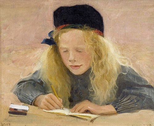 Antti Drawing on Sand, 1907, Venny Soldan-Brofeldt