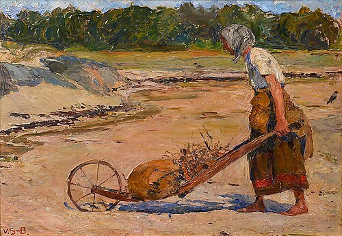 Woman Pushing a Cart, 1899, Venny Soldan-Brofeldt