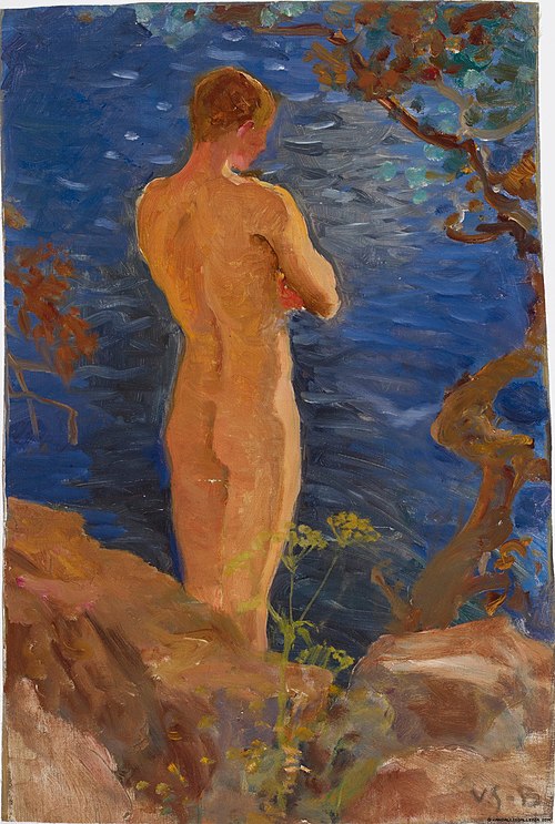 Heikki rannalla, 1910, Venny Soldan-Brofeldt