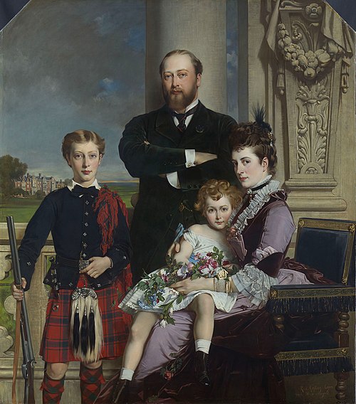 The Family of Albert Edward, Prince of Wales, later King Edward VII (1841-1910), 1876, Rudolf Geyling