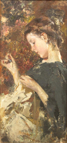 Jeune Fille au Travail, 1912, Vincenzo Irolli