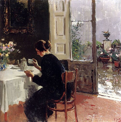 At the Window, 1900, Vincenzo Irolli
