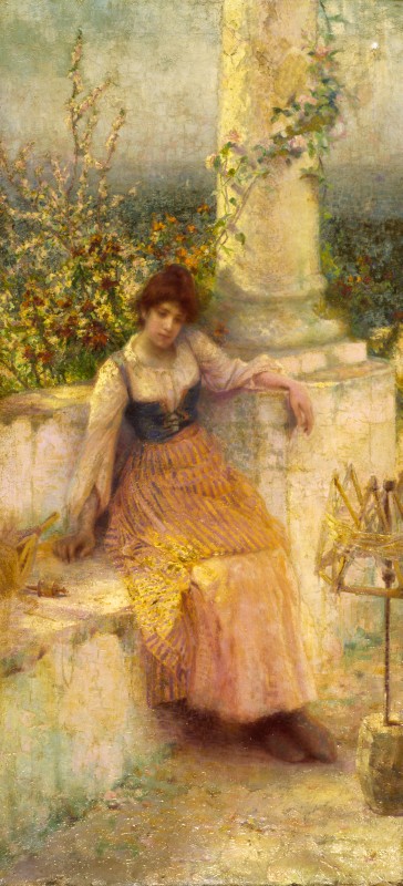 Popolana all'arcolaio, 1905, Vincenzo Migliaro
