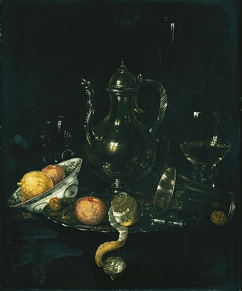 Still life with decanter and fruit, 1660, Willem Claesz. Heda