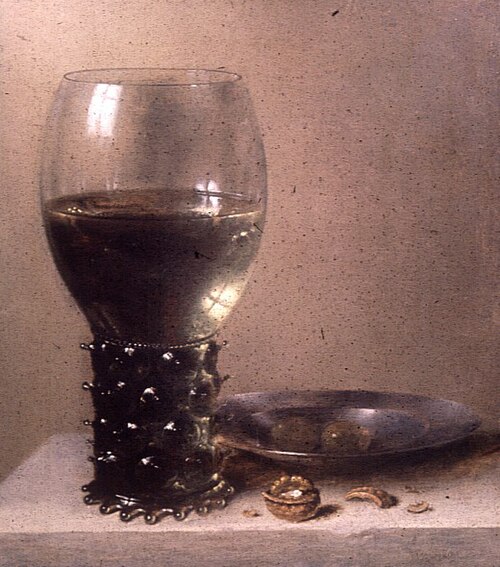 VERVALLEN Stilleven met roemer,, 1630, Willem Claesz. Heda