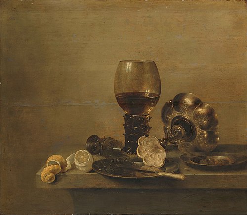 Still life with a broken glass, 1642, Willem Claesz. Heda