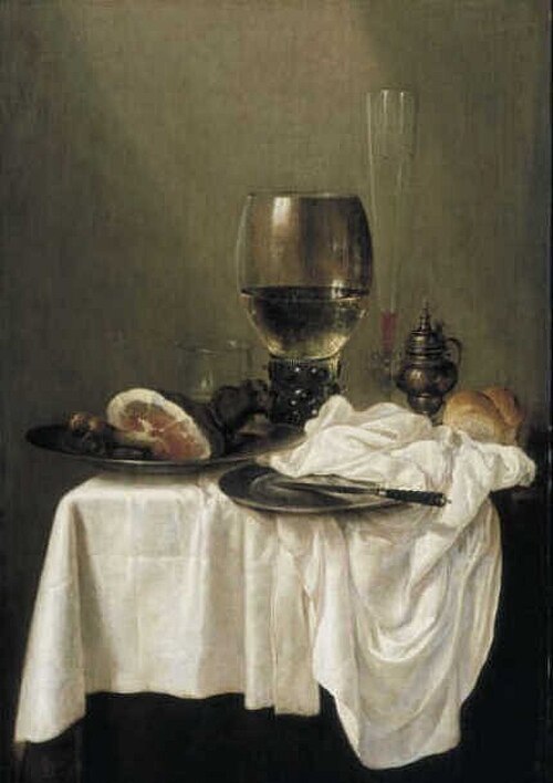 Still life with ham, 1640, Willem Claesz. Heda