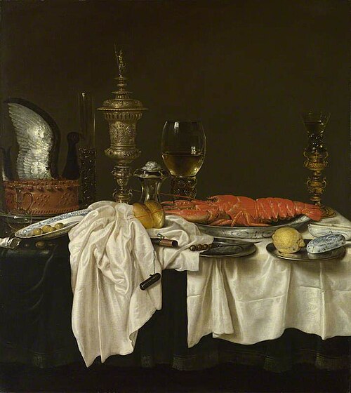 Still Life with a Lobster, 1654, Willem Claesz. Heda