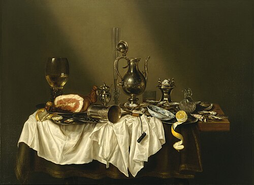 Banquet Piece with Ham, 1656, Willem Claesz. Heda
