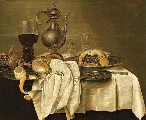 Still Life with a Rummer and Pie, 1700, Willem Claesz. Heda