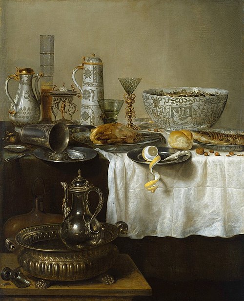 Sumptuous still life, 1638, Willem Claesz. Heda