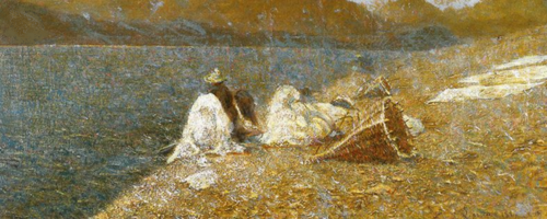 Laundress in Lierna, 1887, Vittore Grubicy de Dragon