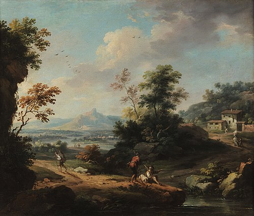 Landscape with figures, 1775, Vittorio Amedeo Cignaroli