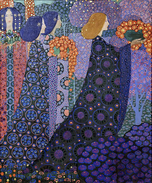 Cortege of the Princess, 1914, Vittorio Zecchin