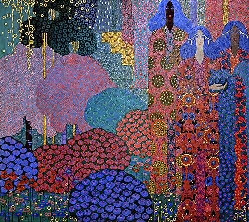 Princesses in the garden, 1914, Vittorio Zecchin