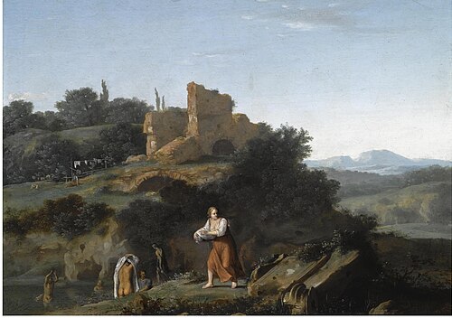 Southern landscape with bathers, 1652, Warnard van Rijsen