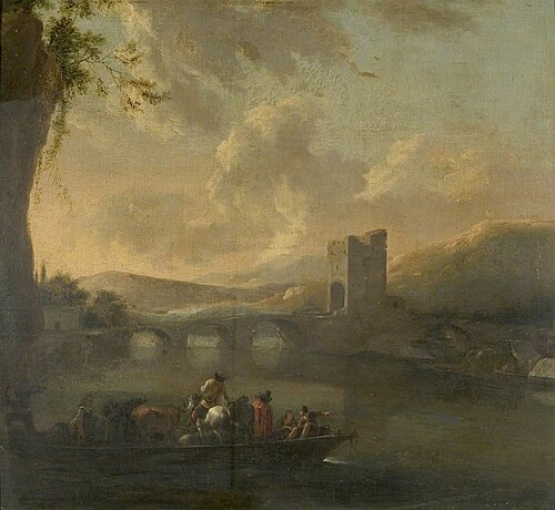 A Ferry Boat Crossing a River, 1640, Willem Schellinks