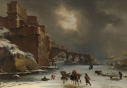 City Walls in Winter, 1650, Willem Schellinks