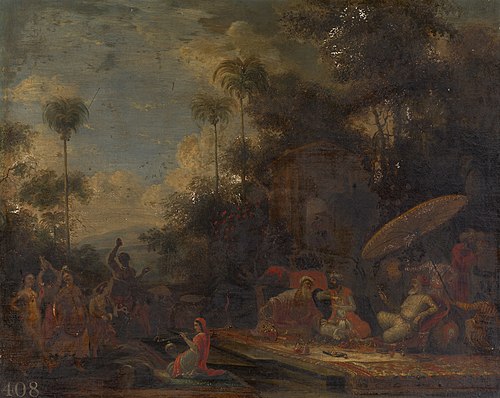 Shah Jahan in a landscape, 1657, Willem Schellinks