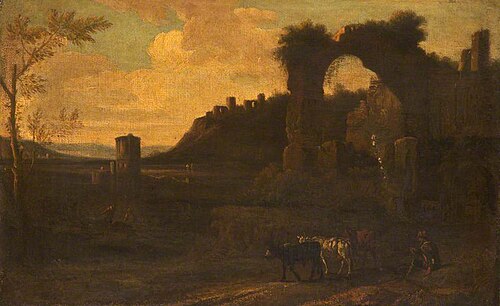Italianate Landscape with Drovers, , Willem Romeyn