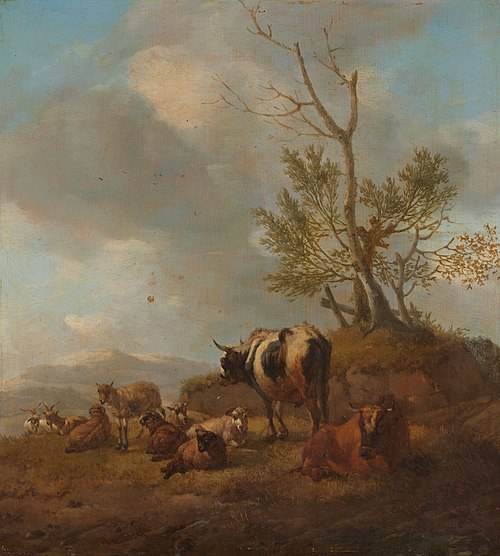 Landscape with cattle, 1650, Willem Romeyn