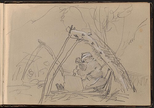 Sculptor Working in a Tent, , William Brockedon