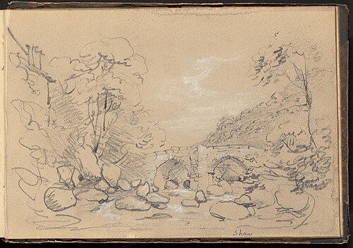 Shaw (View of a bridge), , William Brockedon