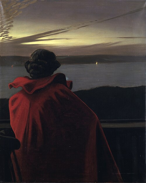 Midsummer Night near Vejle Fjord, 1904, Harald Slott-Møller