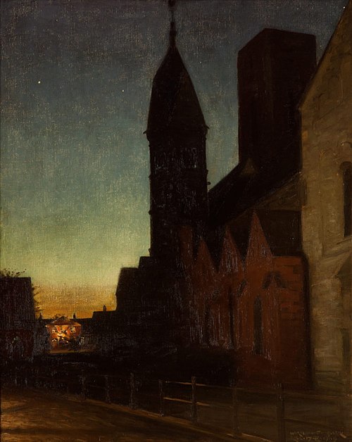 Aften, Ribe, 1909, Harald Slott-Møller
