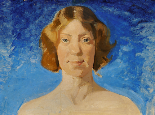 Portrait of the Danish painter Bertha Dorph, 1915, Harald Slott-Møller