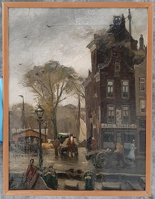 Het vismarktje, 1910, August Willem van Voorden