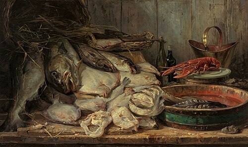 Fish Shop, 1908, August Willem van Voorden