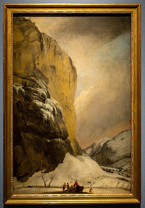 Second Staubbach Falls during the Winter, 1775, Caspar Wolf