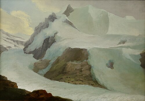 Blick auf Bänisegg über den unteren Grindelwaldgletscher, , Caspar Wolf