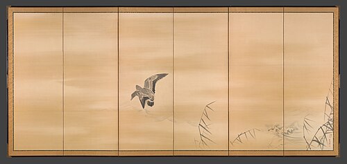 Goose and Reeds; Willows in the Moonlight, 1783, Maruyama Ōkyo