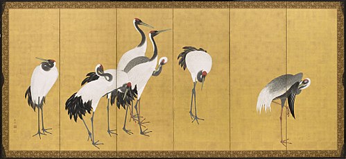 Cranes, , Maruyama Ōkyo