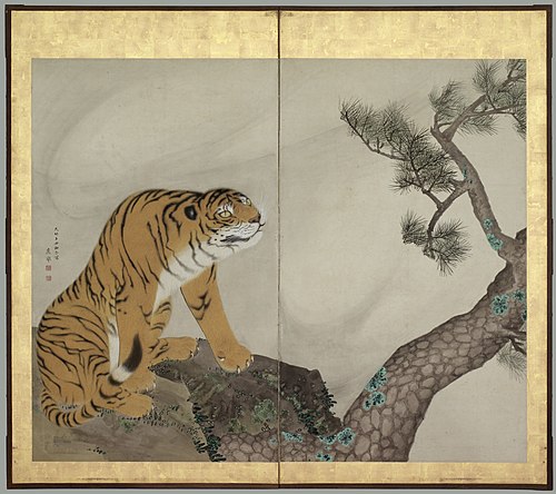 Tiger and Dragon: Tiger, 1781, Maruyama Ōkyo