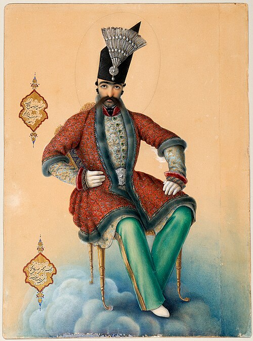 Portrait de Nasir al-Din Shah (1848-1896), 1859, Sani ol molk