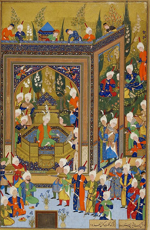 Khusraw enthroned, 1550, Agha Mirek