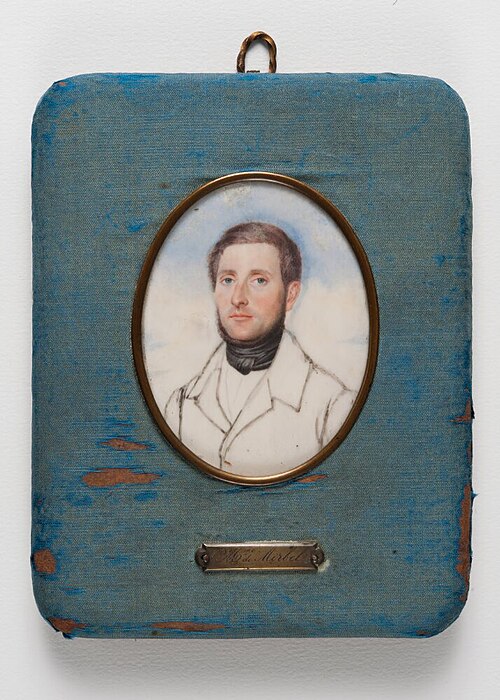 Unknown Man, Unfinished Portrait, 1824, Lizinska de Mirbel