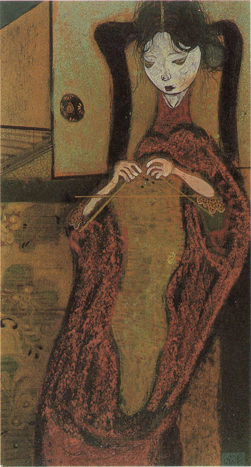 Knitting Woman, 1934, Aimitsu