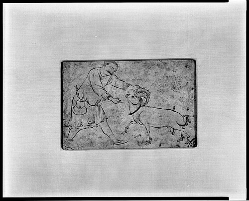 Man with Ram, 1590, Aqa Reza Heravi