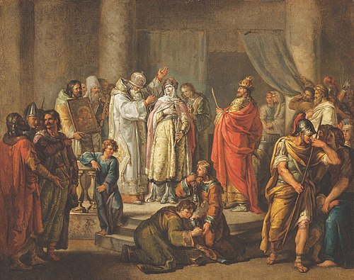 Крещение княгини Ольги, 1792, Ivan Akimovitch Akimov