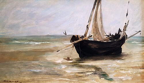 La bateau noir à Berck, 1873, Édouard Manet