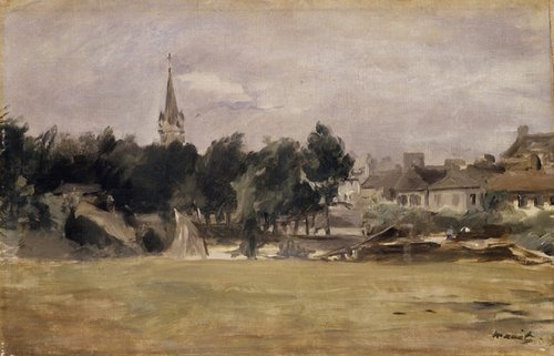 Landscape with a Village Church, 1870, Édouard Manet