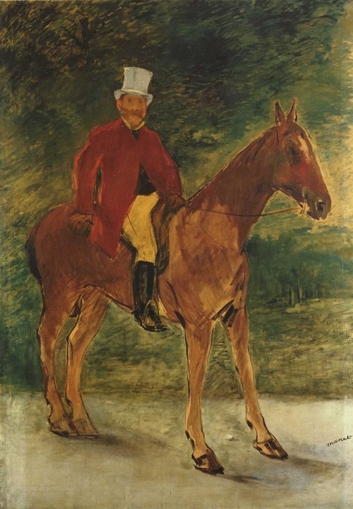 Cavalier (Portrait équestre de M. Arnaud), 1875, Édouard Manet